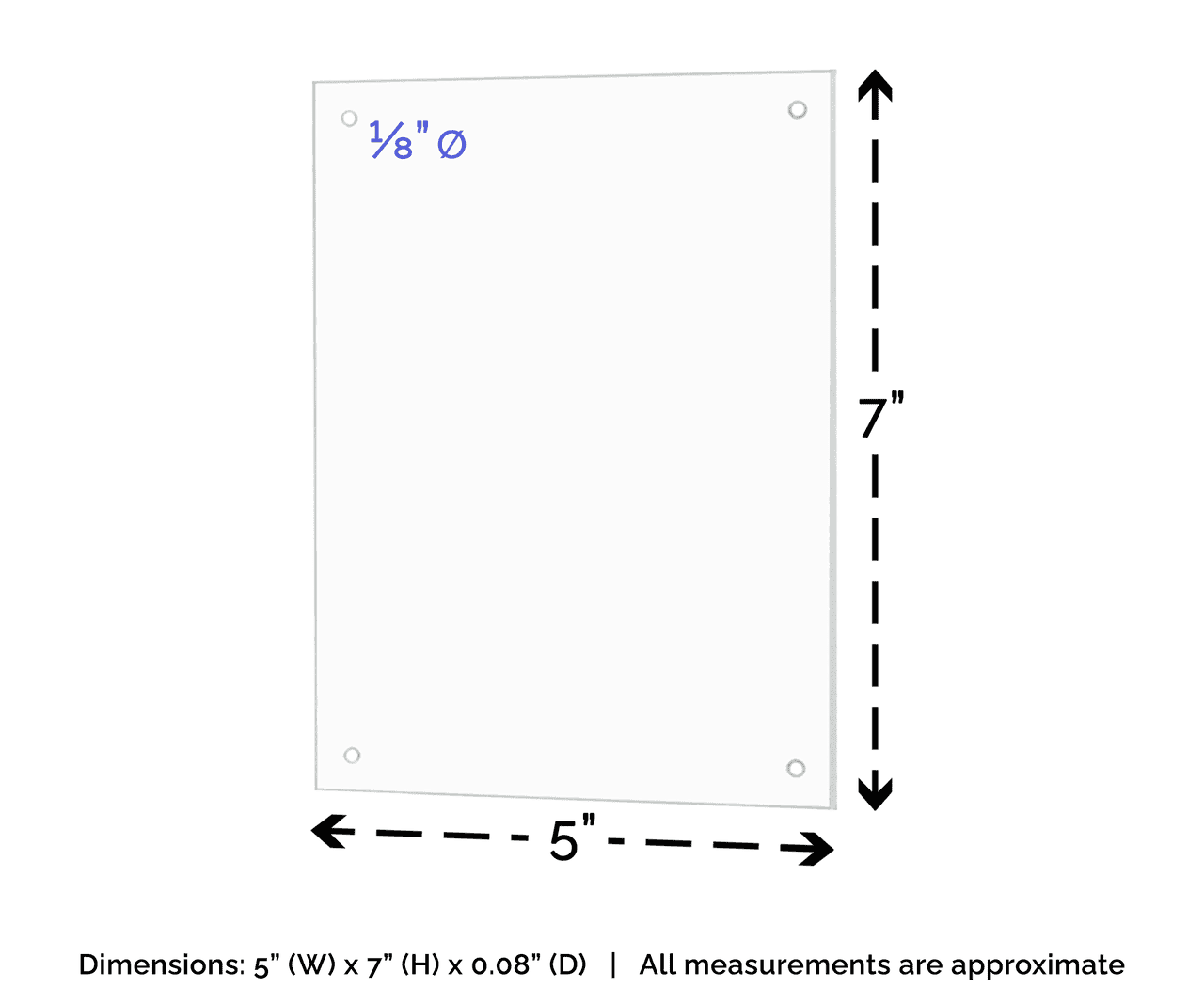 5" x 7" Wall Shield Sanitary Protection Guard with 4 Holes
