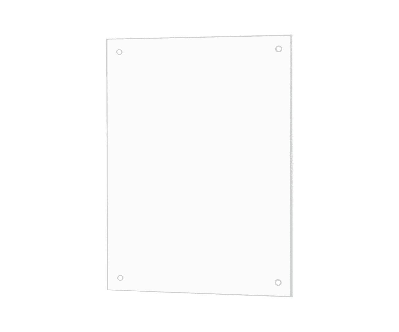 5" x 7" Wall Shield Sanitary Protection Guard with 4 Holes