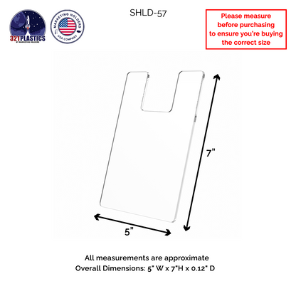 5"W x 7"H Brochure Shield Clear Stops Literature From Folding