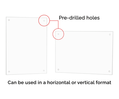 5" x 7" Wall Shield Sanitary Protection Guard with 4 Holes