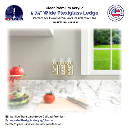 Clear Acrylic Small Floating Shelf