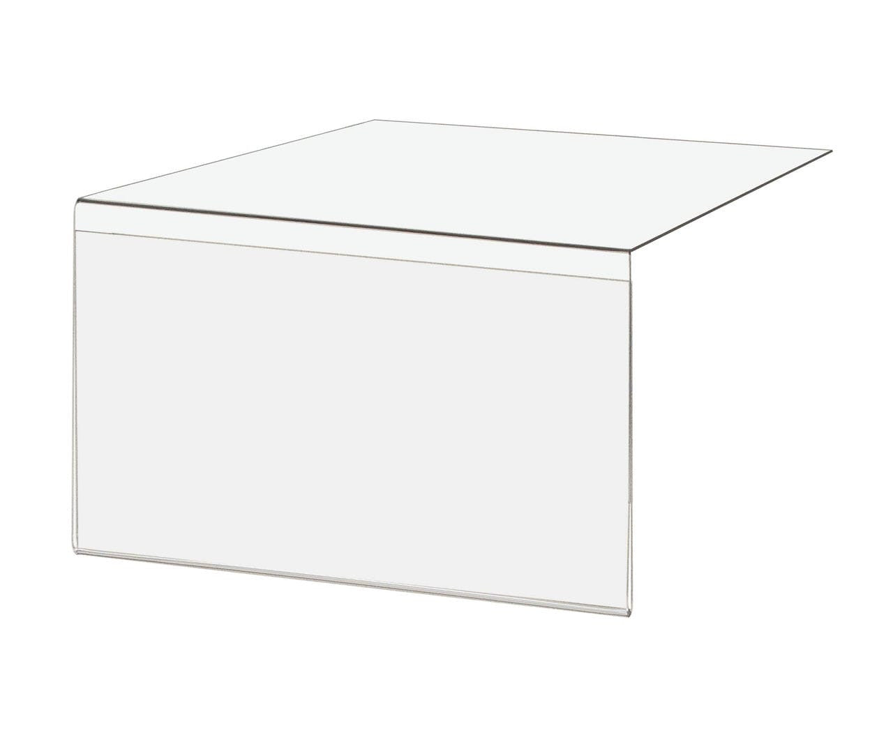 6"W x 4"H Grocery Store Shelf Label Display Price Tag Sign Holder