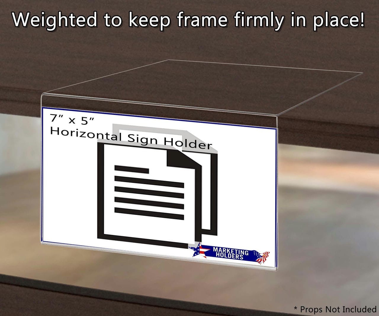 7"W x 5"H UPC Label Shelving Sign Retail Price QR Code Holder