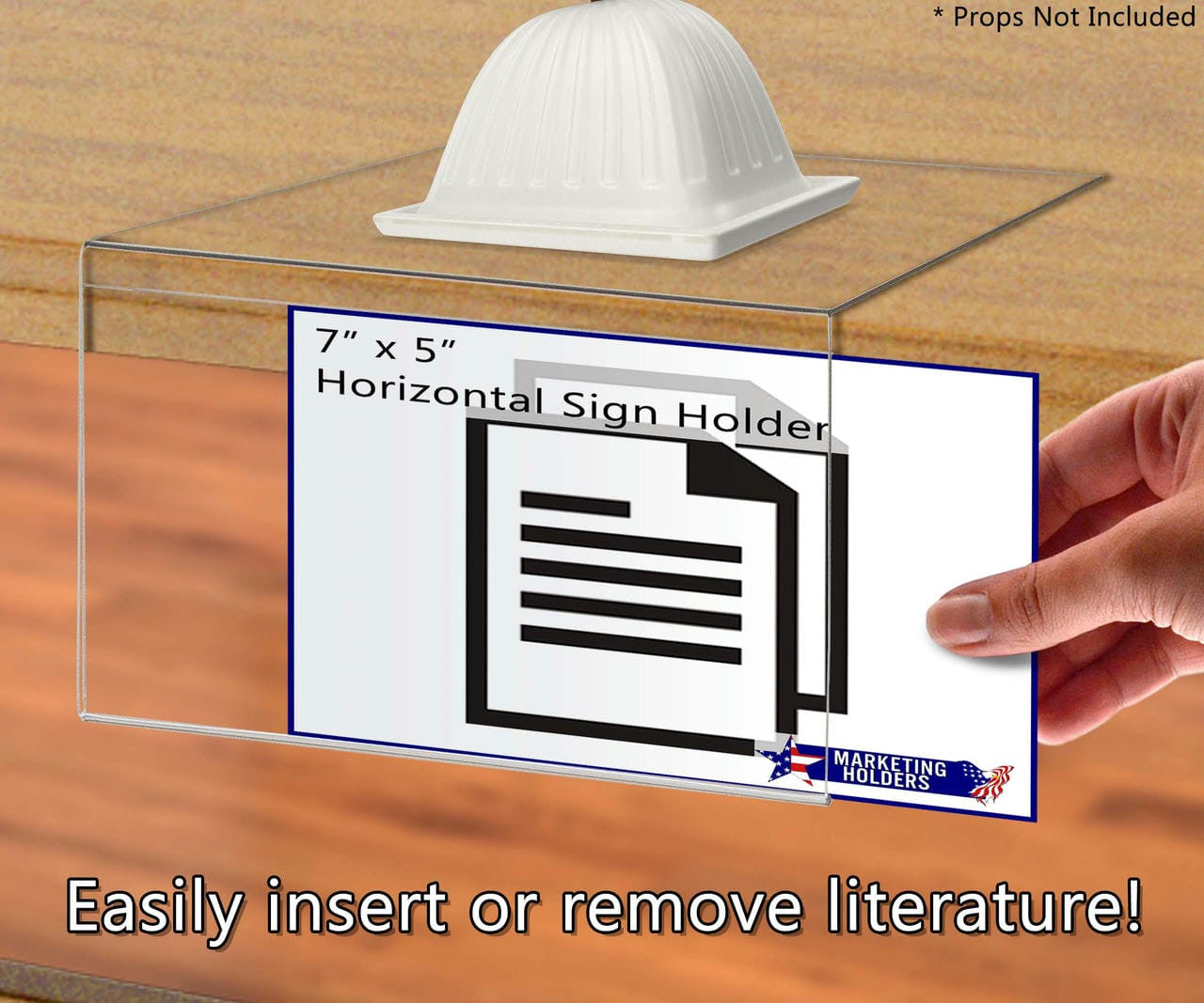 7"W x 5"H UPC Label Shelving Sign Retail Price QR Code Holder