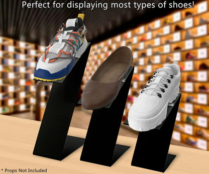 Shoe Footwear Display Z Stands with Heel Stop with 3 Pieces