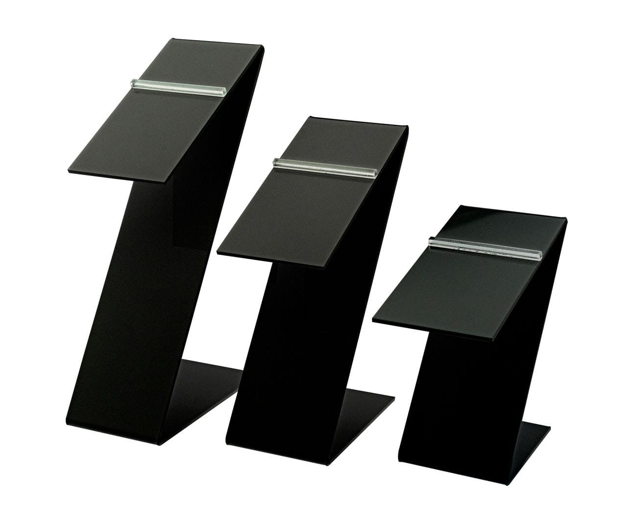 Shoe Footwear Display Z Stands with Heel Stop with 3 Pieces