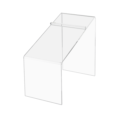 4" x 7" Shoe Riser Clear Acrylic Display Slanted Footwear Stand