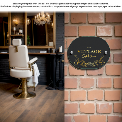 10" x  8" Wall Sign Holder Euro Style With Stainless Standoffs