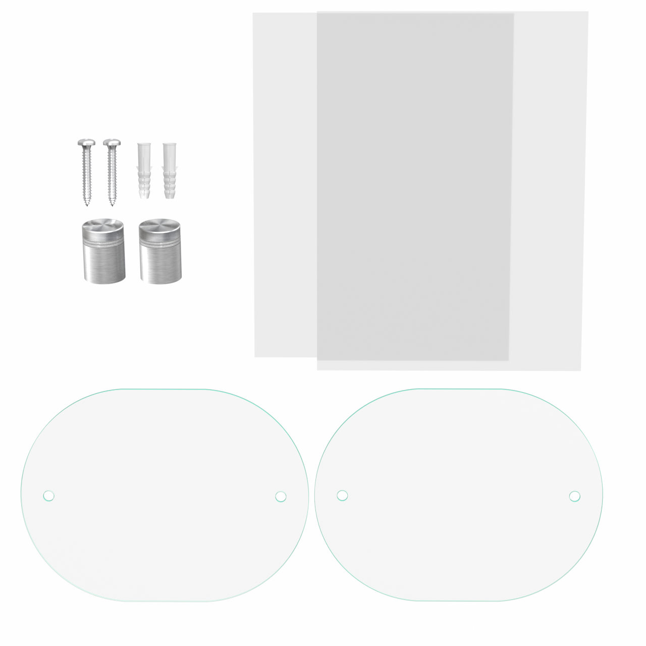 10" x  8" Wall Sign Holder Euro Style With Stainless Standoffs