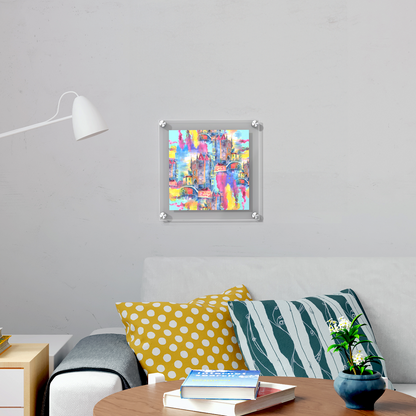 8" x 8" Wall Sign Holder Floating Graphic Image Display