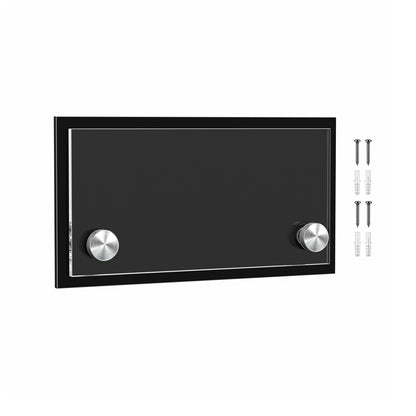 6.5" x 3.5" Wall Sign Holder Black Back with Stainless Standoffs