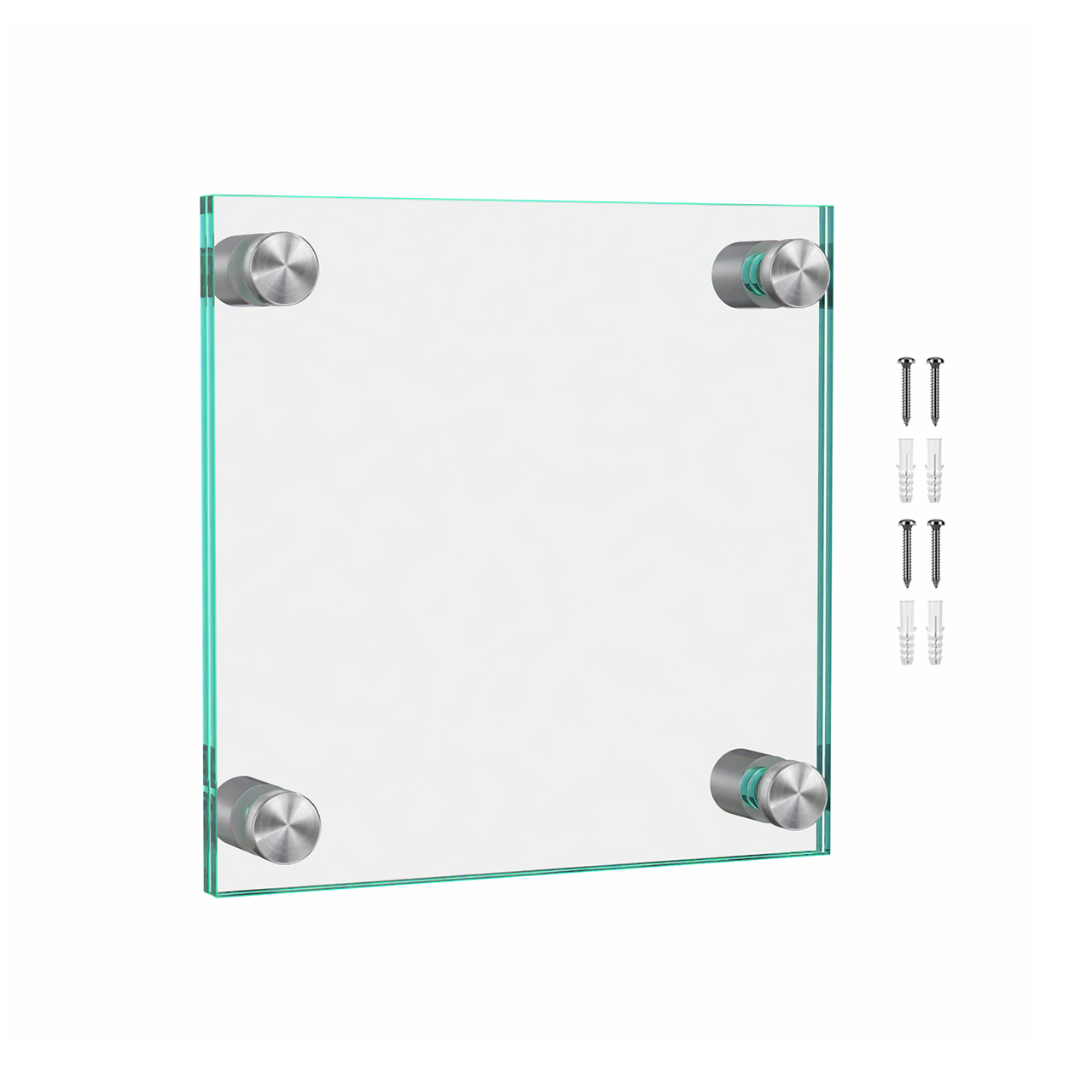 6" x 6"  Wall Sign Holder Euro Style With Stainless Standoffs