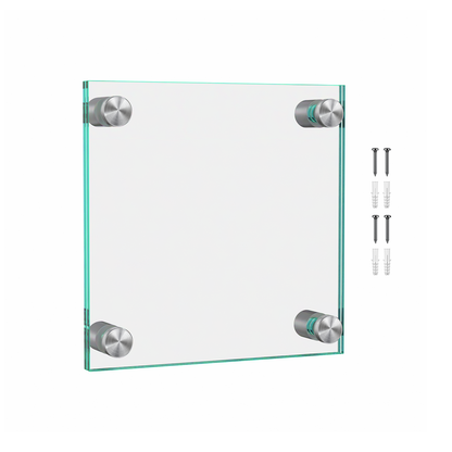 6" x 6"  Wall Sign Holder Euro Style With Stainless Standoffs