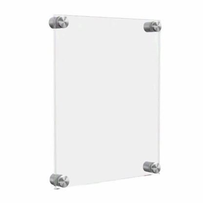 8.5" x 11" Wall Sign Holder Floating Graphic Image Display