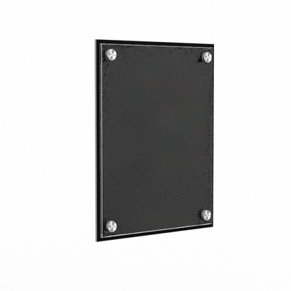 8.5" x 11" Wall Sign Holder Black Back with Standoffs