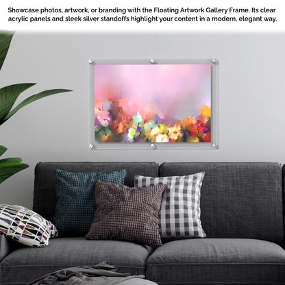 20" x 30" Wall Sign Holder Floating Graphic Poster Display