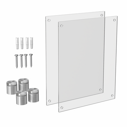 8.5" x 11" Wall Sign Holder Floating Graphic Image Display