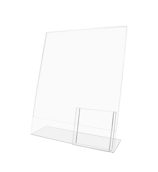 11"W x 14"H Sign Holder Slanted Display with Trifold Pocket