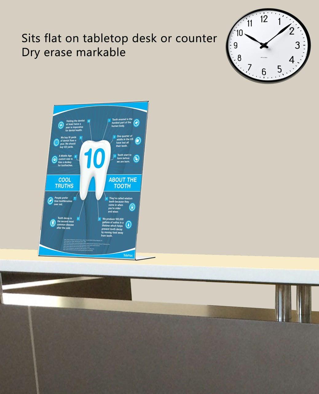 11"W x 17"H Poster Sign Holder Graphic Display Stand Slant Back