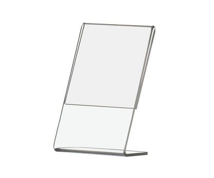 2.25"W x 3.5"H Sign Holder Food Label Slant Back Side Load Frame