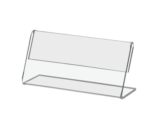 2.5"W x 1.25"H Nameplate Price Tag Holder Side Load Countertop