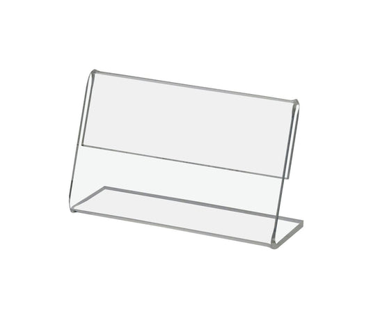 2.5"W x 1.5"H Price Tag Name Label Holder Slant Back Side Load