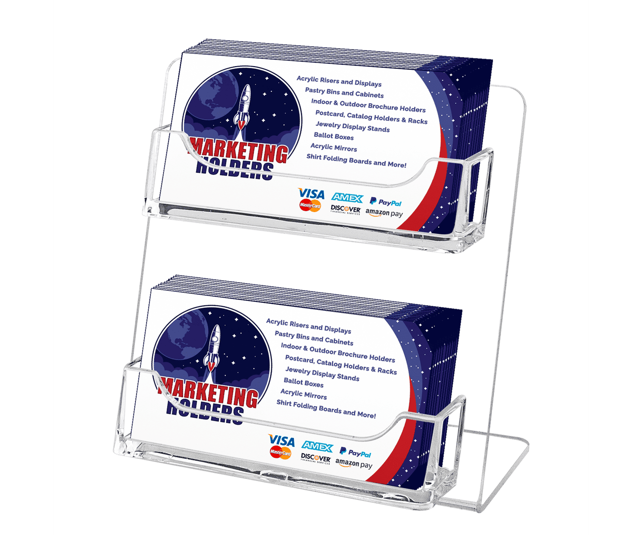 Two Pocket Business Card Holder
