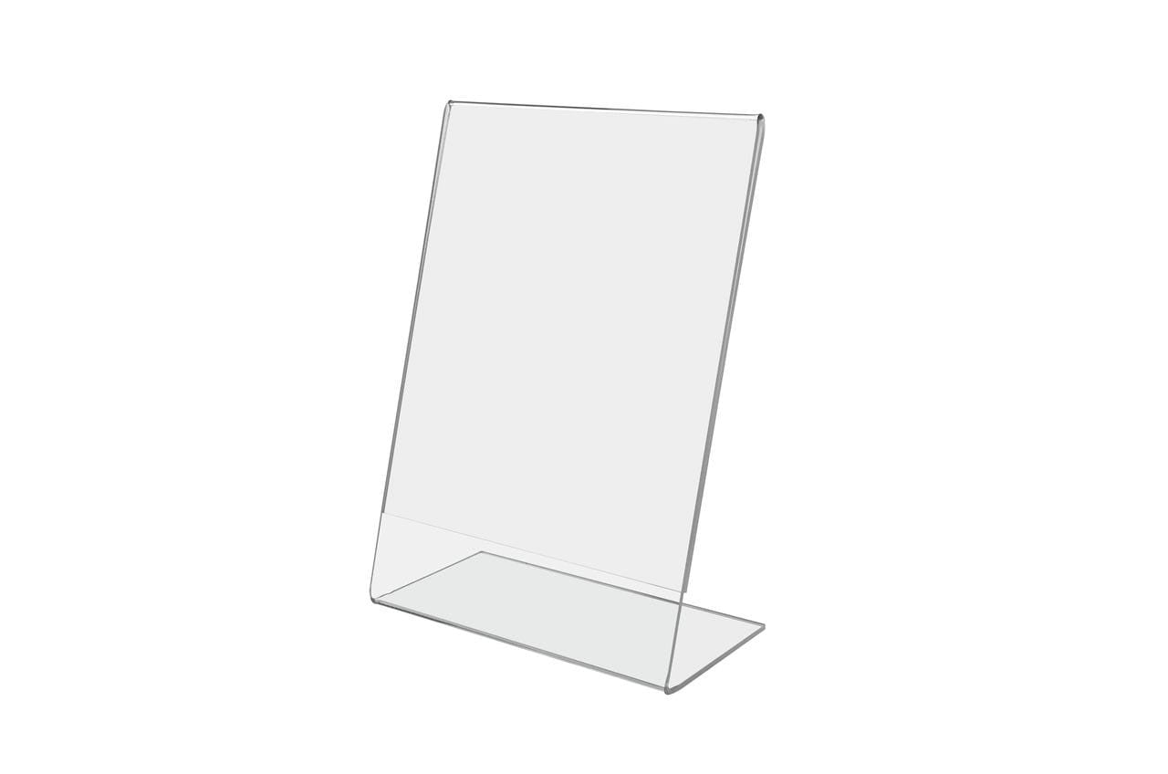5"W x 7"H Side Load Table Tent Sign Holder Slanted Ad Frame