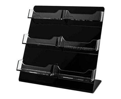 6 Pocket Business Gift Card Display with Slanted Back