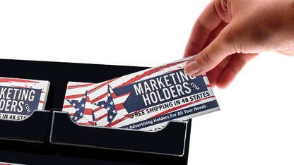 6 Pocket Slanted Business Gift Card Holder Countertop Multi Slot