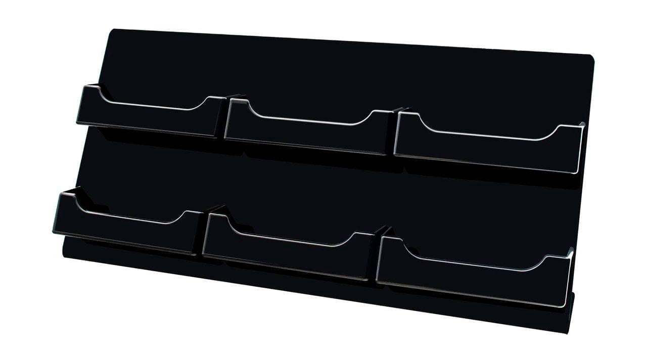 6 Pocket Slanted Business Gift Card Holder Countertop Multi Slot