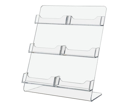 6 Pocket Business Gift Card Display with Slanted Back