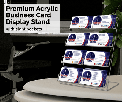 Slant Back Countertop Eight Pocket Business Card Holder
