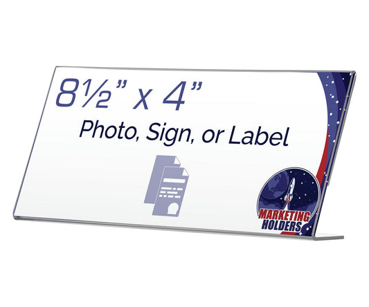 8.5"W x 4"H Nameplate Display Sign Holder Desk Tabletop Sign