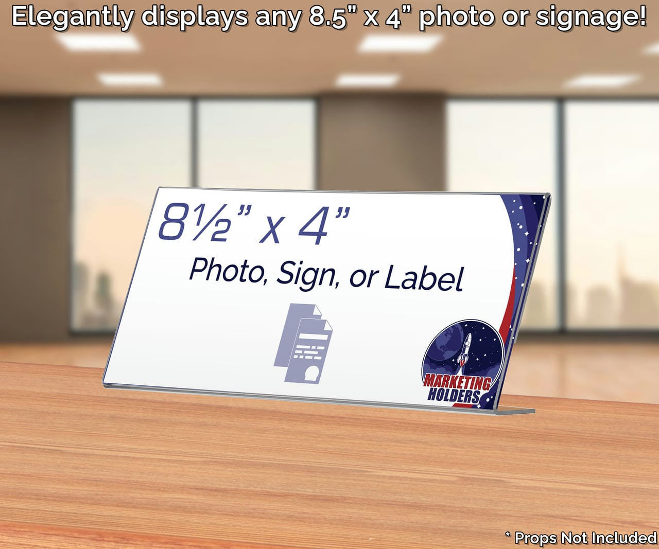 Slanted Sign Holder Desk Name Plate