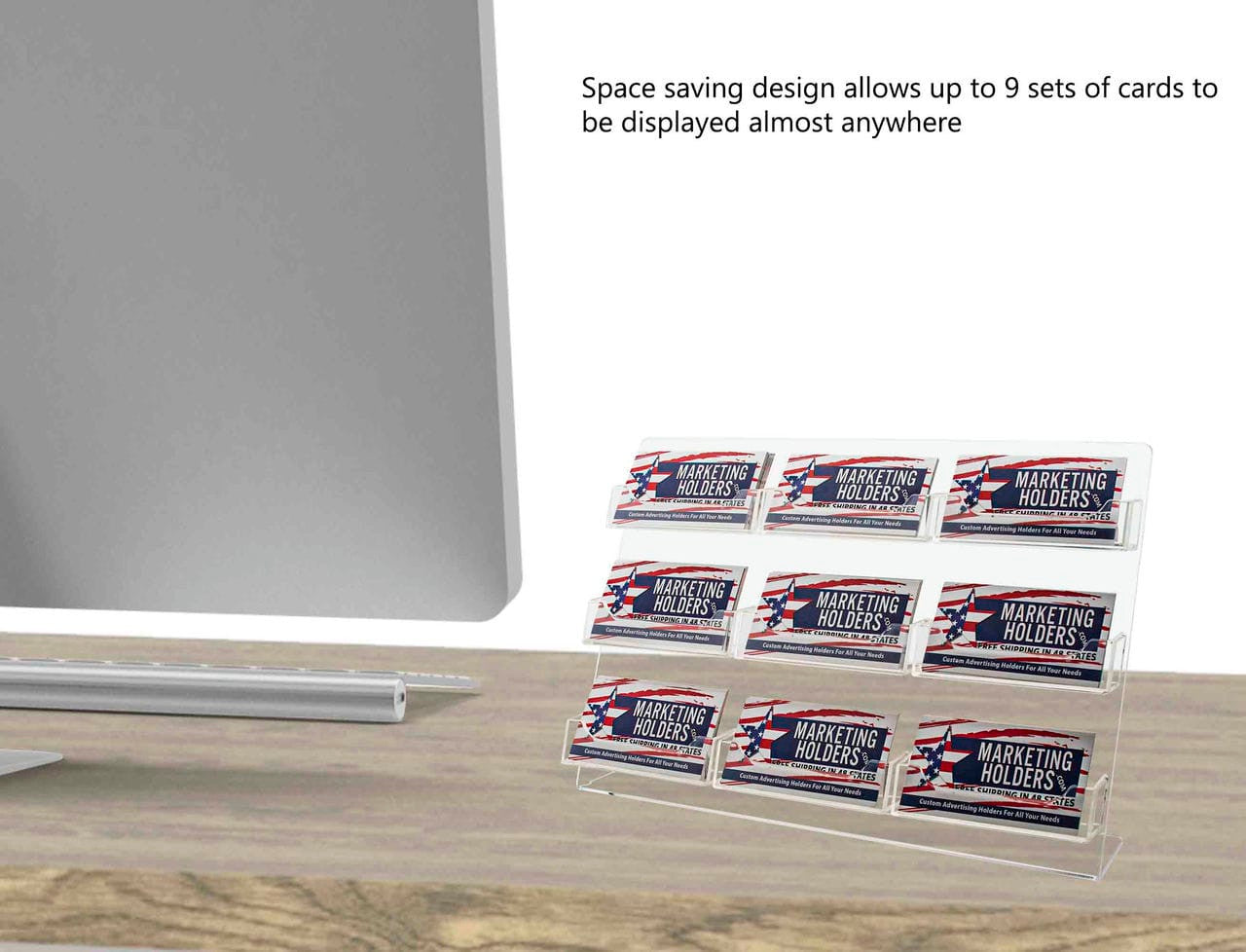 9 Pocket Business Appointment Card Display Easel Style Holder