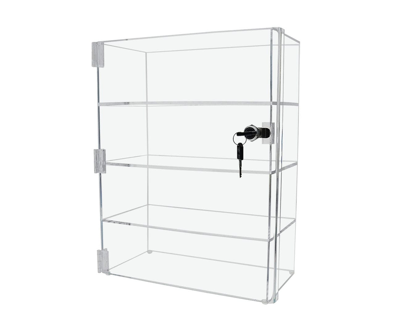 12"W x 6"D x 16"H Acrylic Locking Retail Display Cabinet