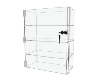 12"W x 6"D x 16"H Acrylic Locking Retail Display Cabinet
