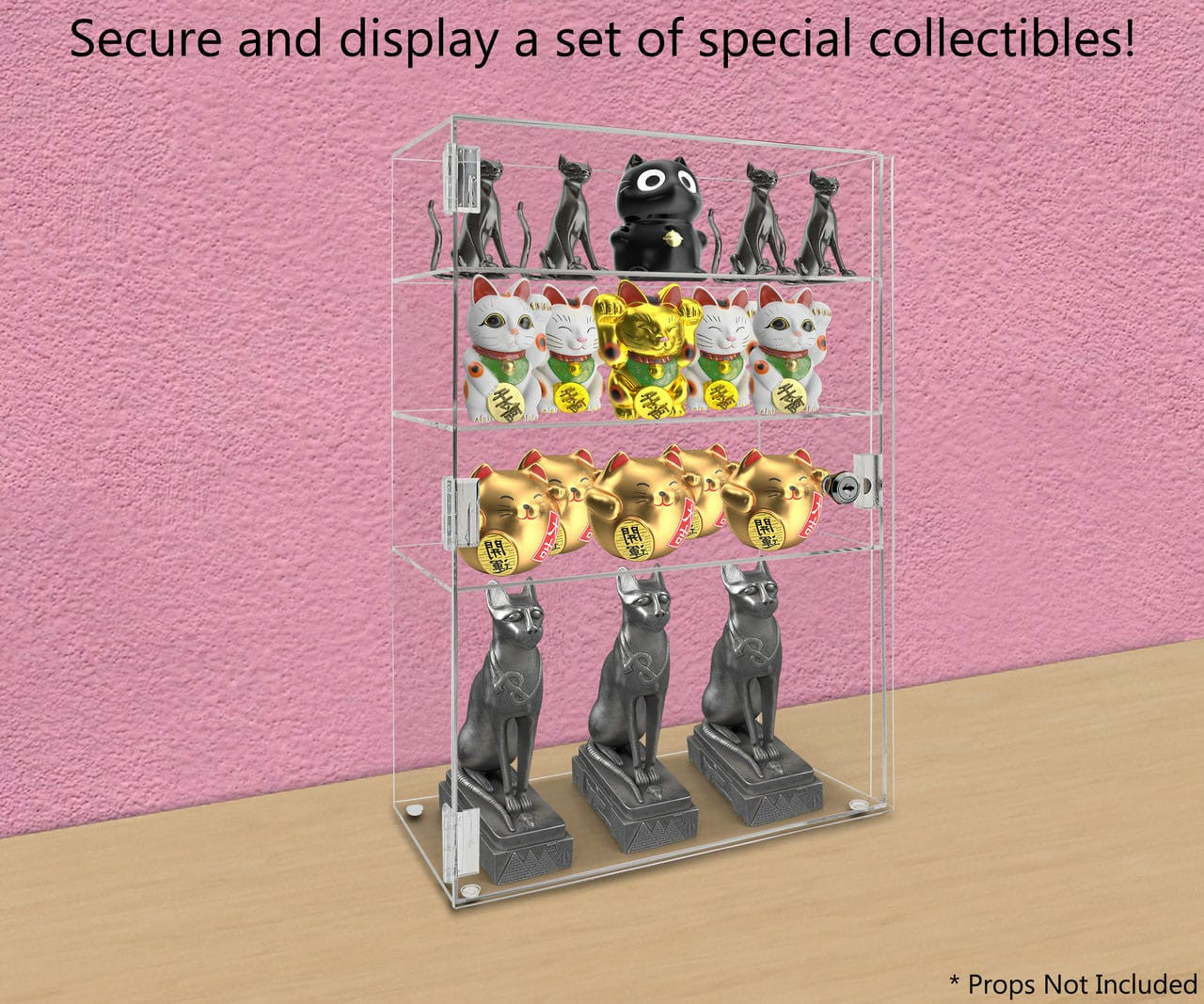 12"W x 6"D x 19"H Acrylic Locking Retail Display Cabinet