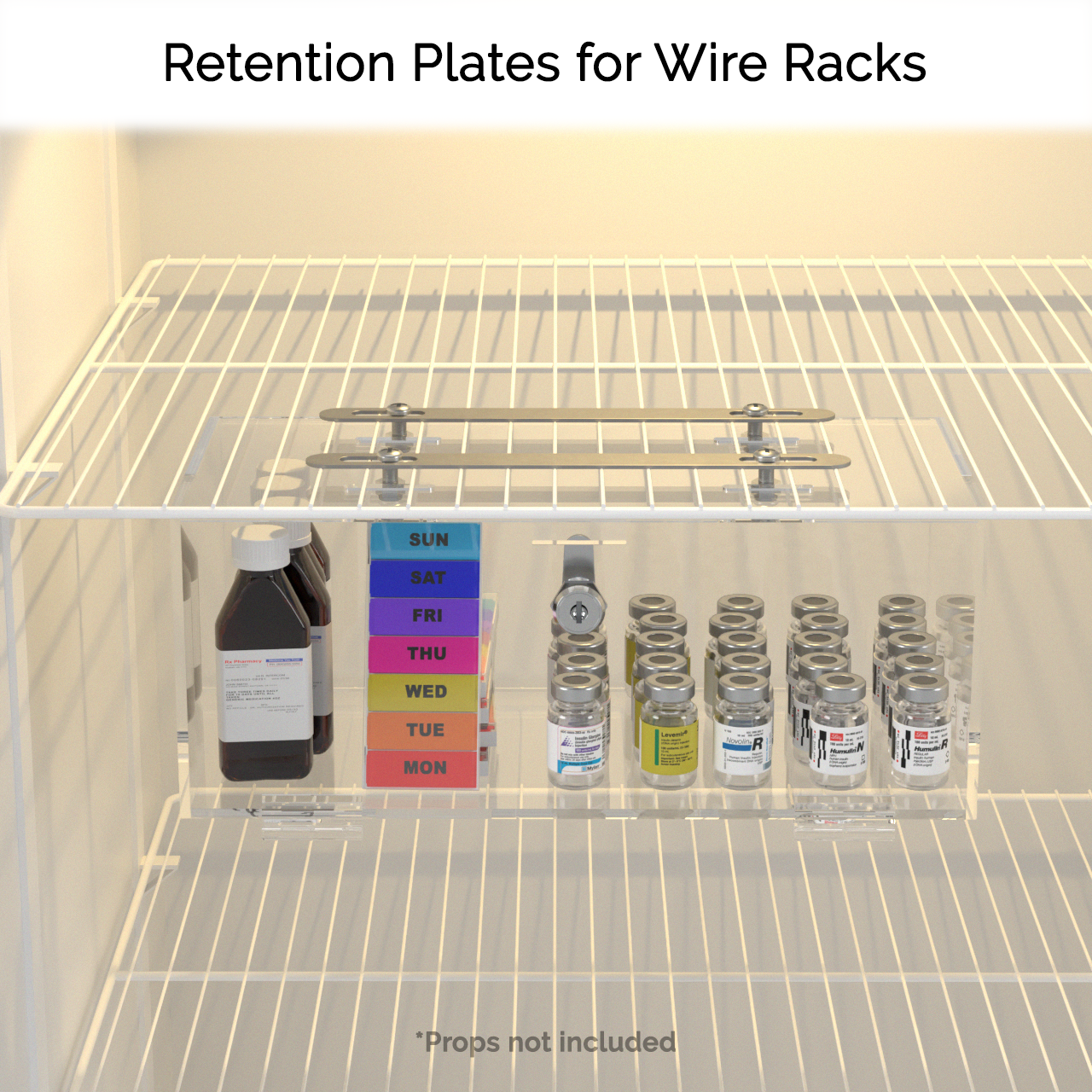 8"W x 3"H Locking Medical Box Clear Acrylic