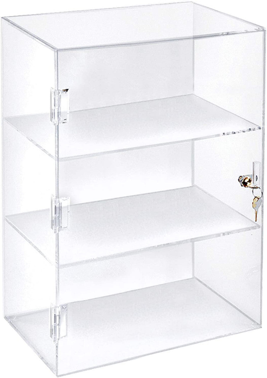12"W x 7"D x 16"H Acrylic Locking Retail Display Cabinet