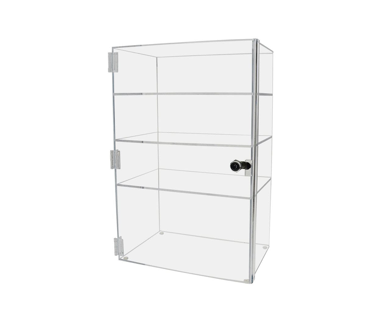 12"W x 8"D x 19"H Acrylic Display Case with 3 Shelves