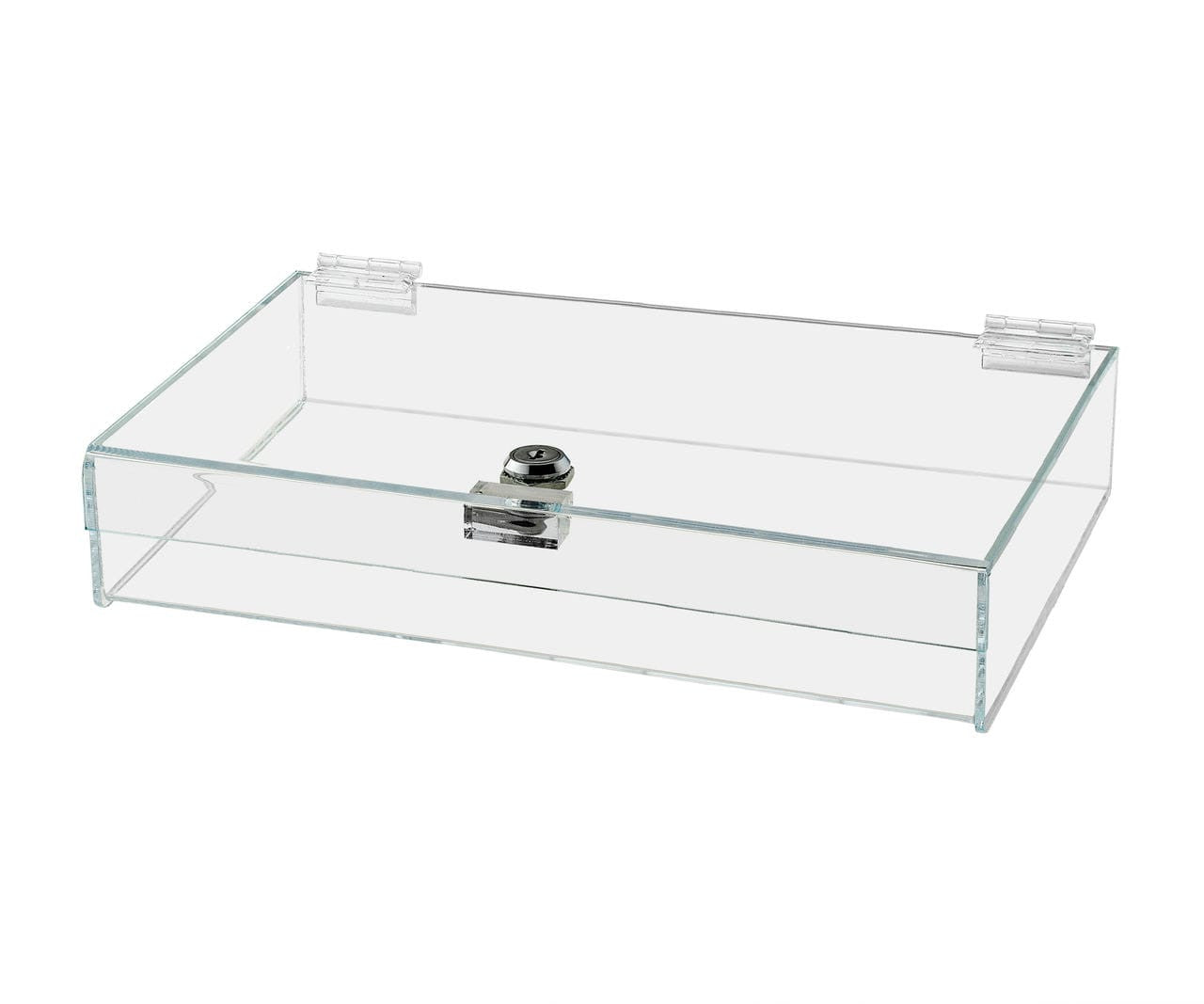 12"W x 7.75"D Acrylic Locking Display Case with Lid and Keys