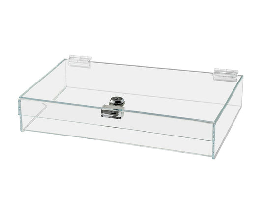 12"W x 7.75"D Acrylic Locking Display Case with Lid and Keys