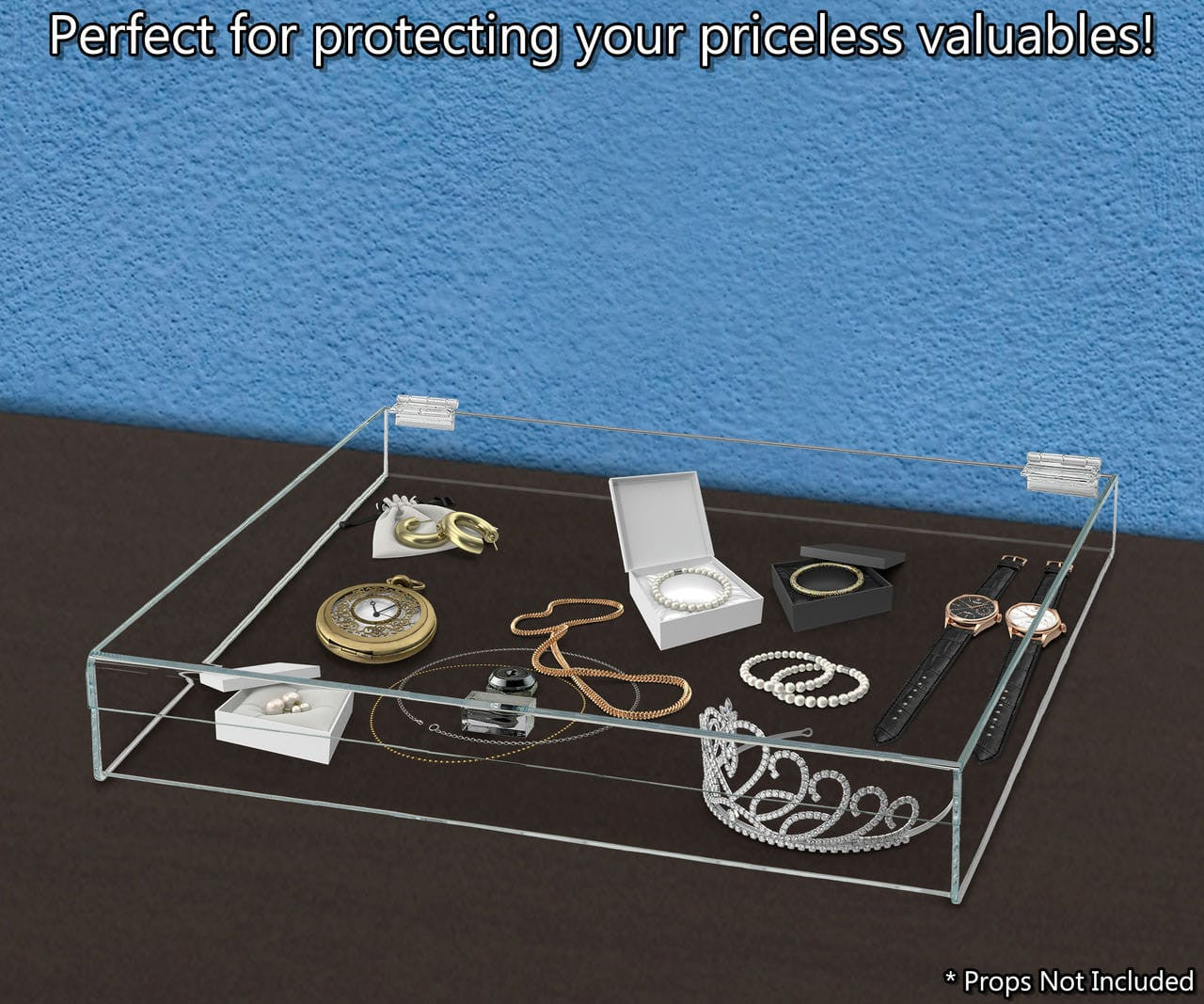 18"W x 18"D x 4"H Display Locking Security Case Countertop