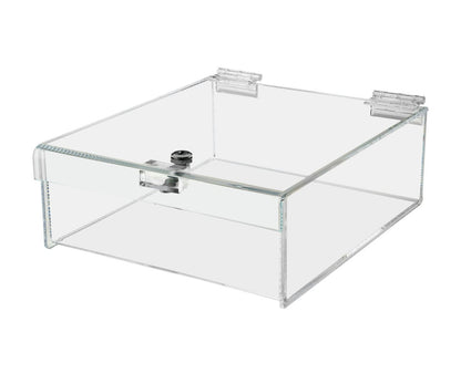 Locking Display Case 7.5"W x 2.75"H x 8.5"D Safe Secure Cabinet