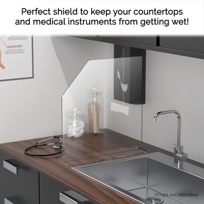 15.75"W x 16"H Sink Splash Guard Barrier