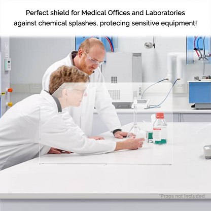 29.6"W x 18"H Sink Splash Guard Barrier