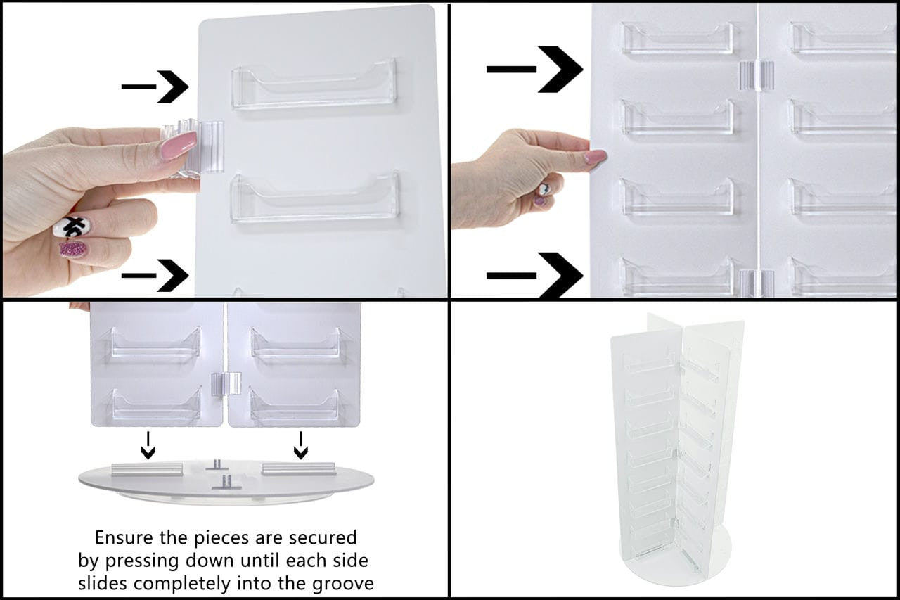 Spinning 64 Slot Business Appointment Card Rack Large Offices