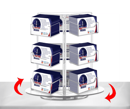 9 Pocket Spinning Business Gift Card Holder Countertop Multi Slot